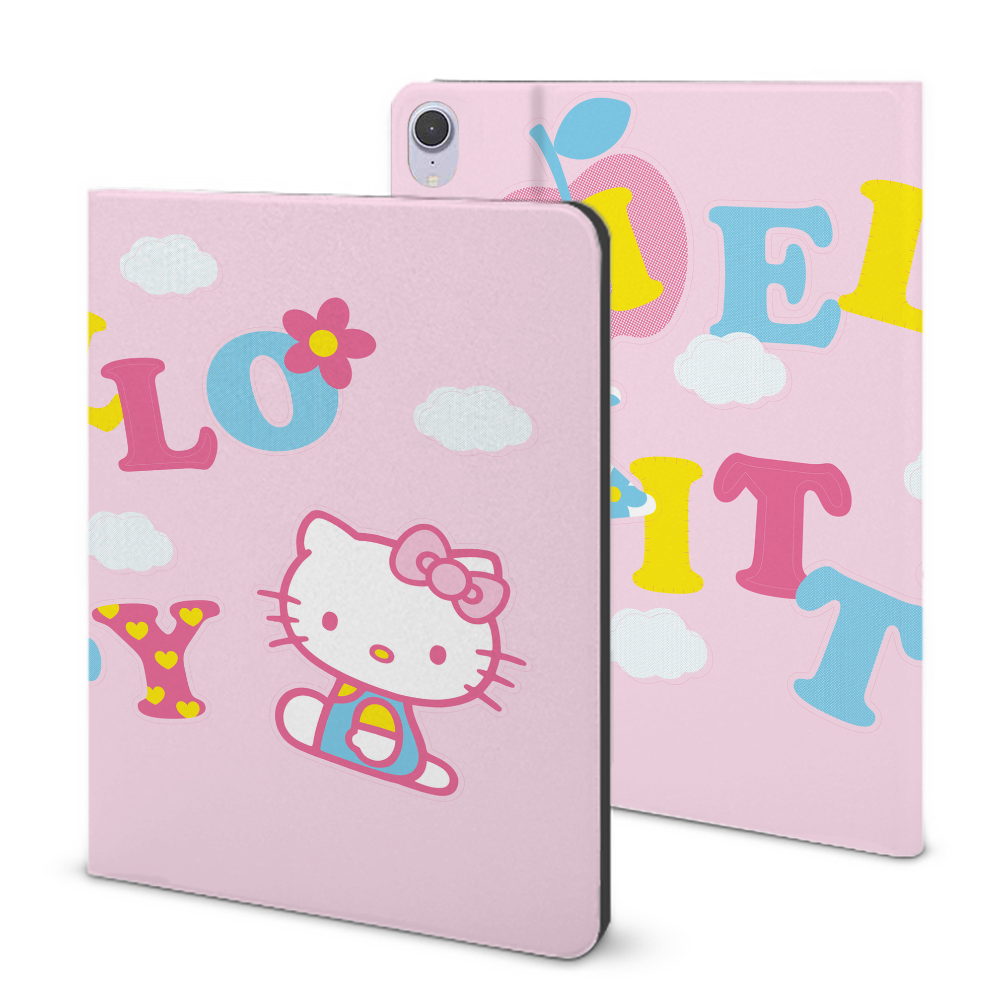 （画像用） Hello Kitty ハローキティ IPad ケース ブック型 PUレザー TPU 耐衝撃 軽量 薄型 ペン収納なし 全面保護 IPad 各モデル対応
